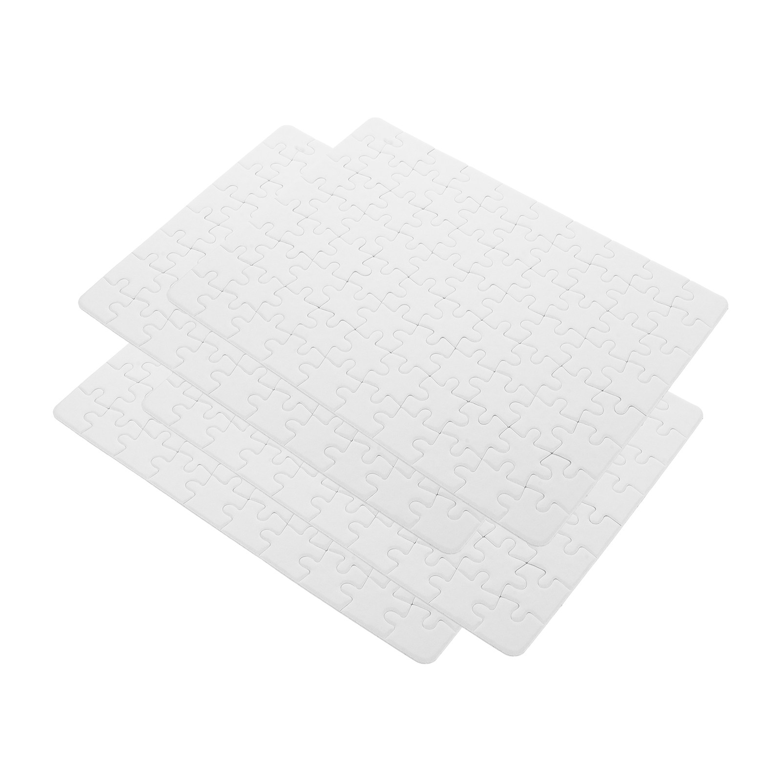 Puzzle Blank White - 4 Sheets DIY Blank Puzzle Pieces