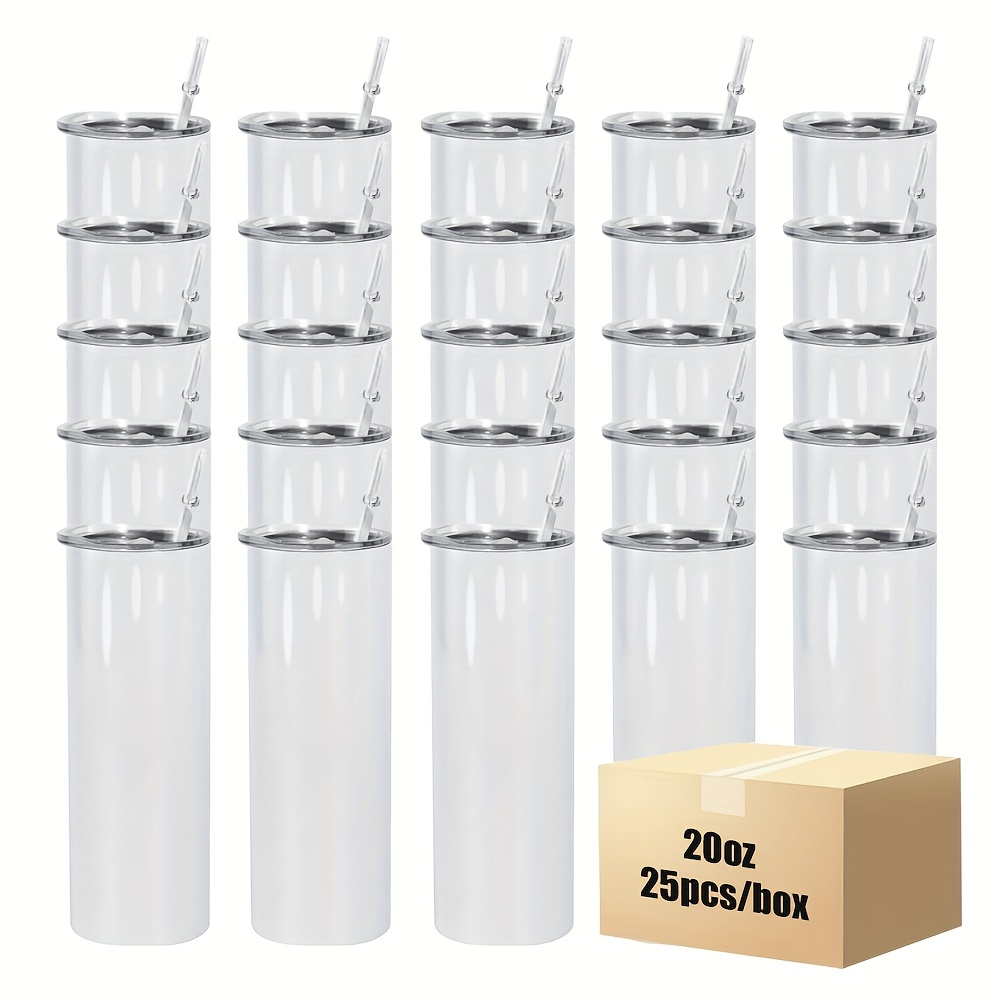25pcs 20oz Straight Stainless  - огляд і ціна Tumbler 20Oz White