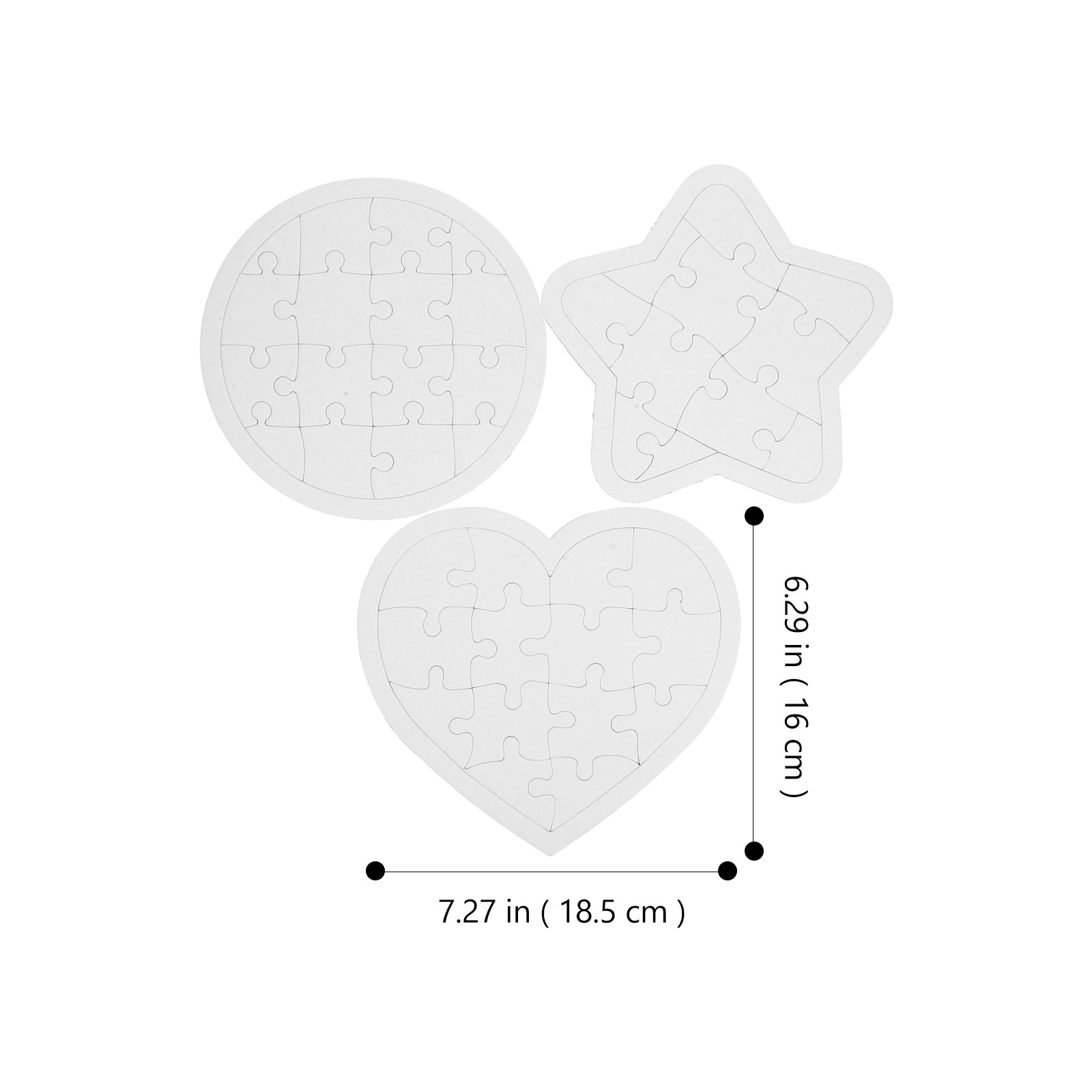 6Pcs Cartoon Blank DIY Drawing - огляд і ціна Puzzle Blank White