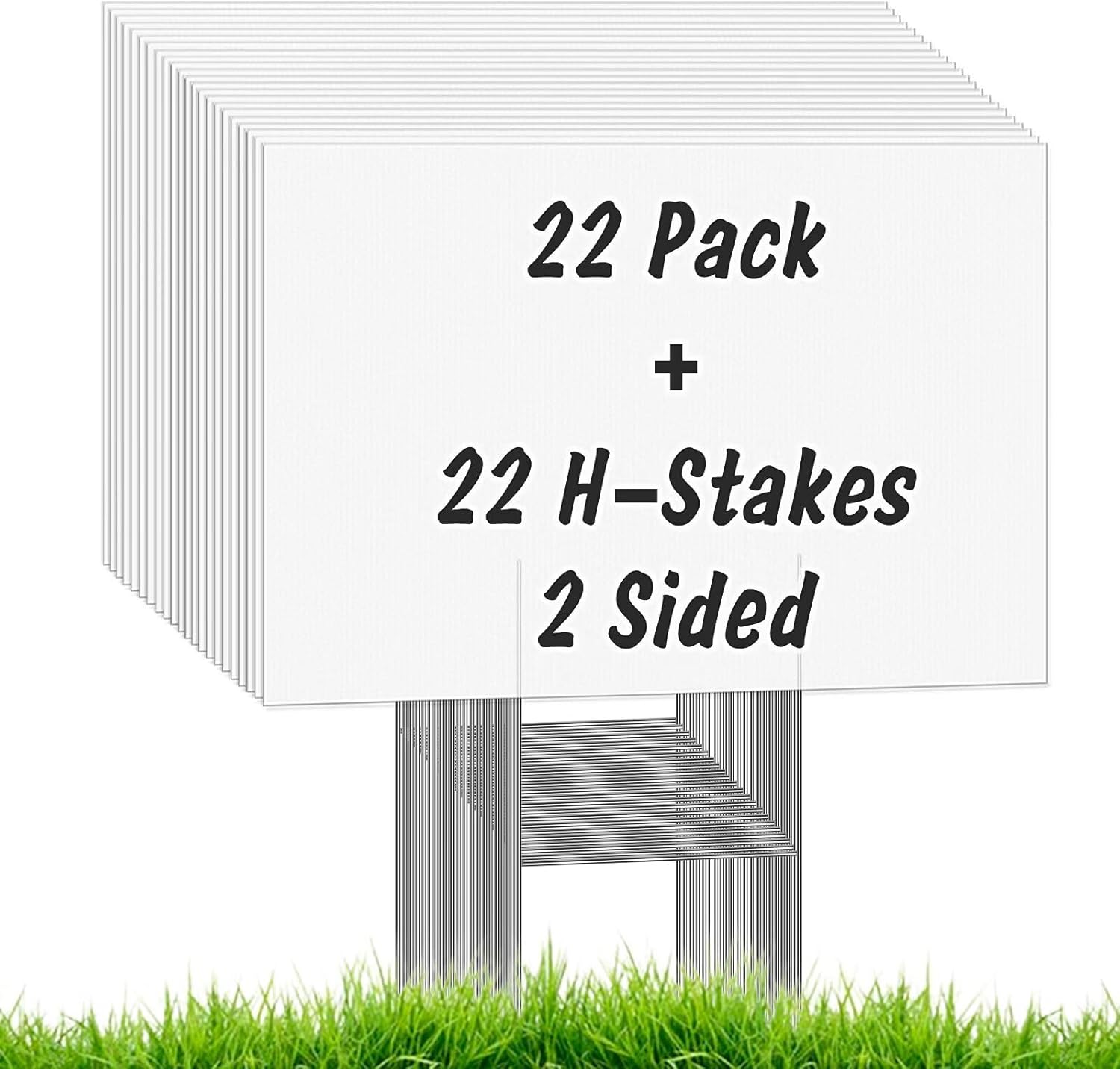 22Pcs Blank Yard Signs with St - огляд і ціна Yard Sign Blank