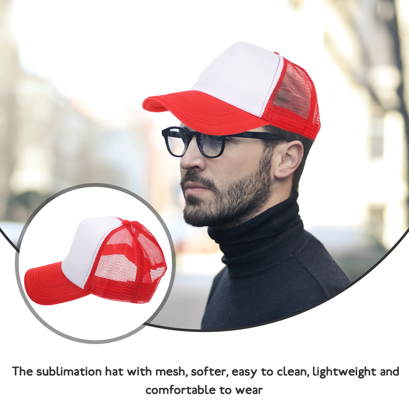 10Pcs Blank Mesh Baseball Caps - огляд і ціна Hat Sublimation Blank