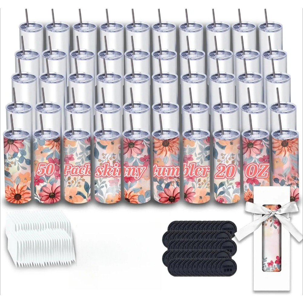 Accessorie 50 Pack Sublimation - огляд і ціна Tumbler 20Oz White