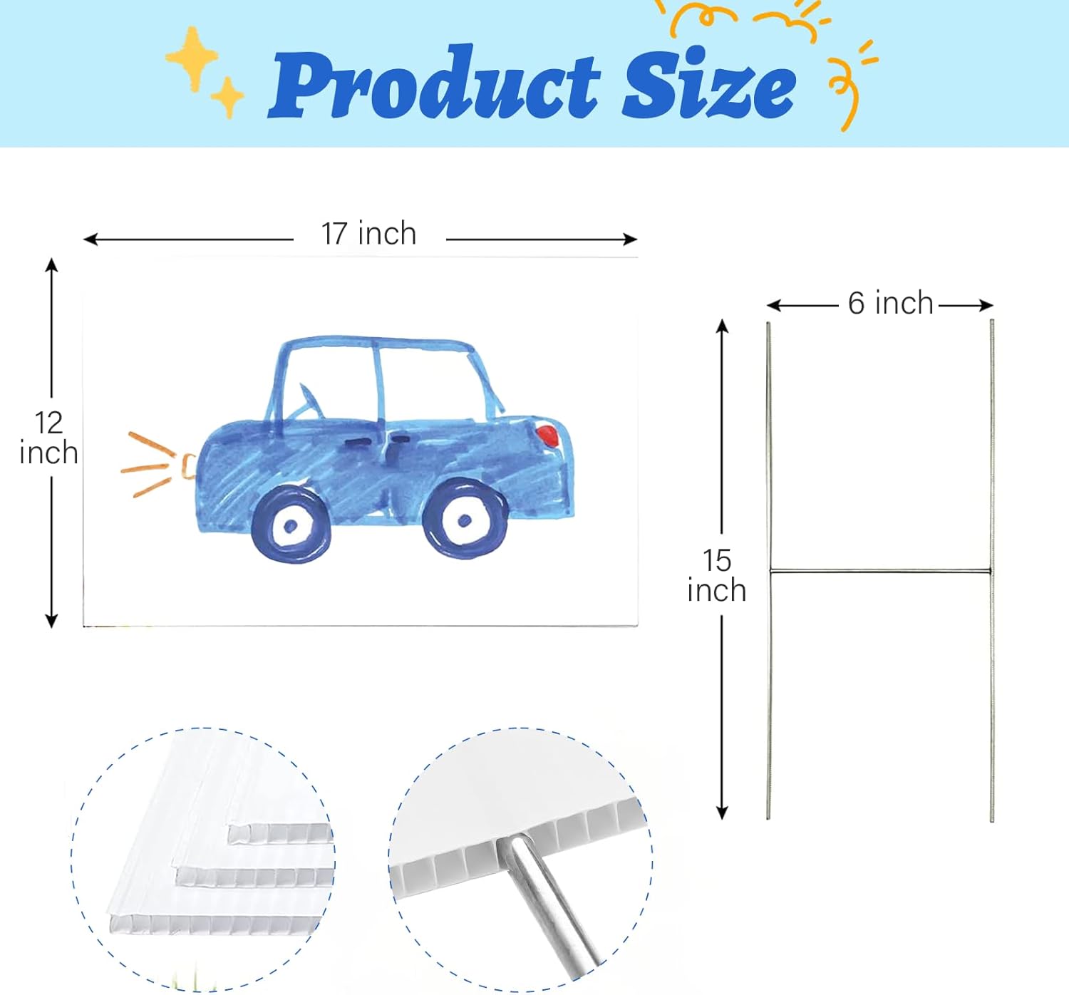 Blank Yard Signs with Stakes,  - огляд і ціна Yard Sign Blank