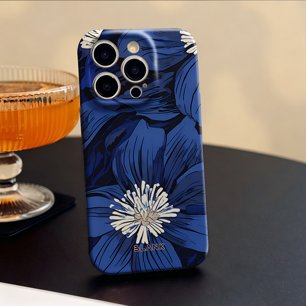 Blue and Green Floral Print Fo - огляд і ціна Phone Case Blank Print