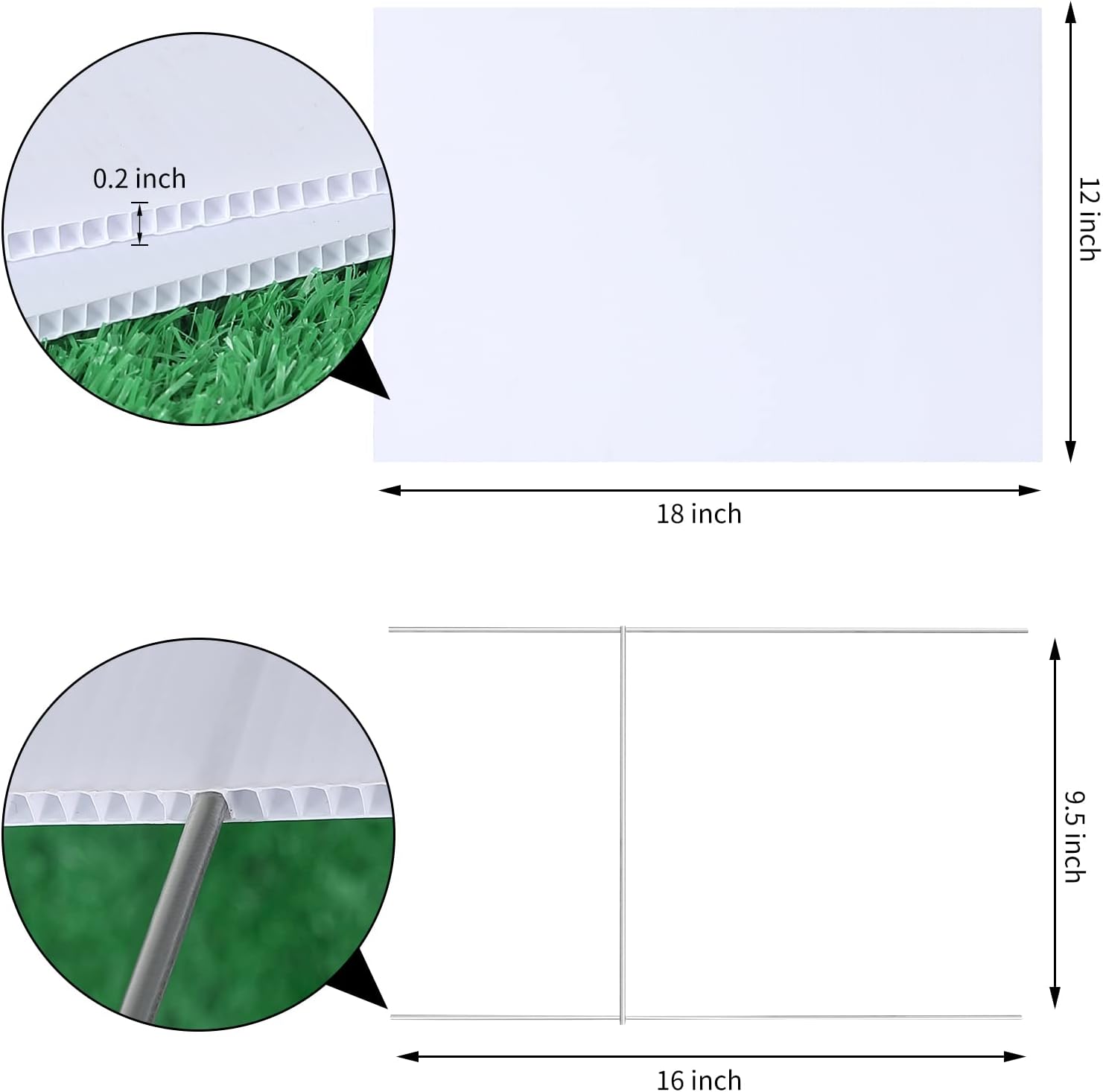 18x12 Inch Blank Yard Signs wi - огляд і ціна Yard Sign Blank