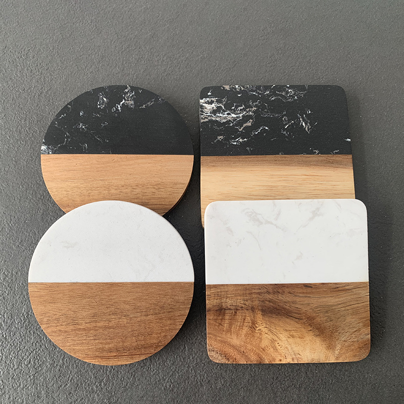 Marble Coaster Wood Stitching  - огляд і ціна Coaster Sublimation Blank